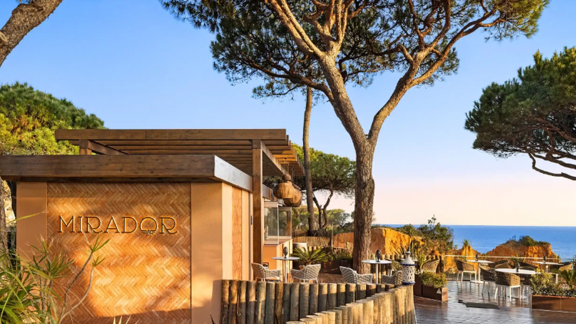 Warm evening light at Mirador overlooking the Algarve coast