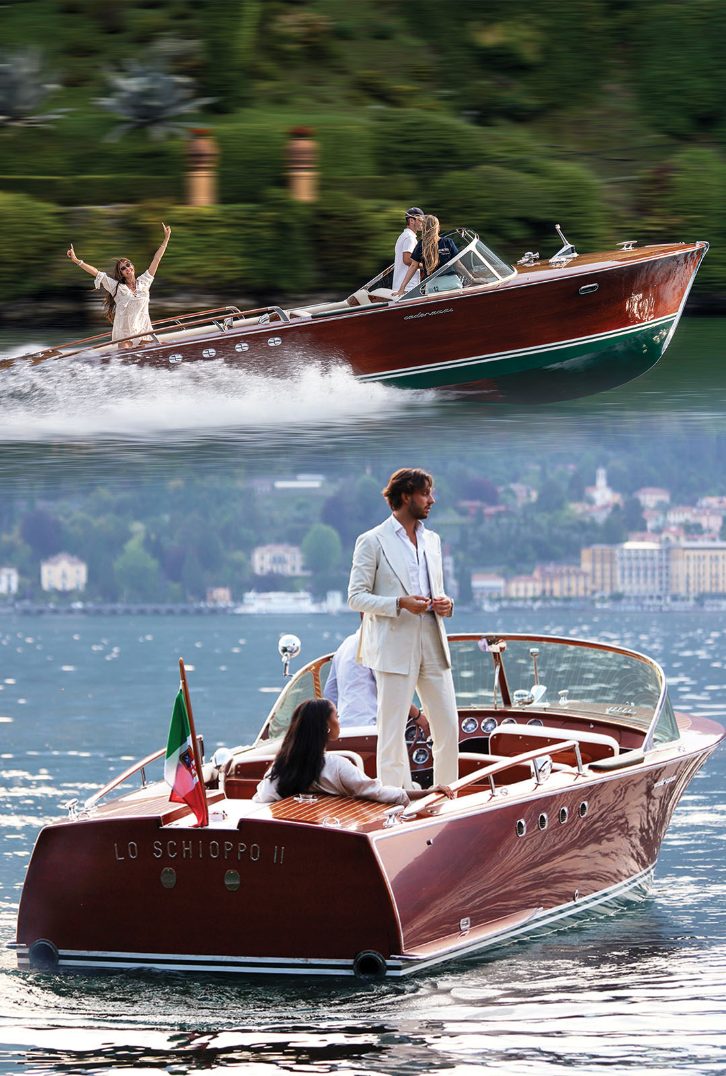Guests aboard a Lake Como boat