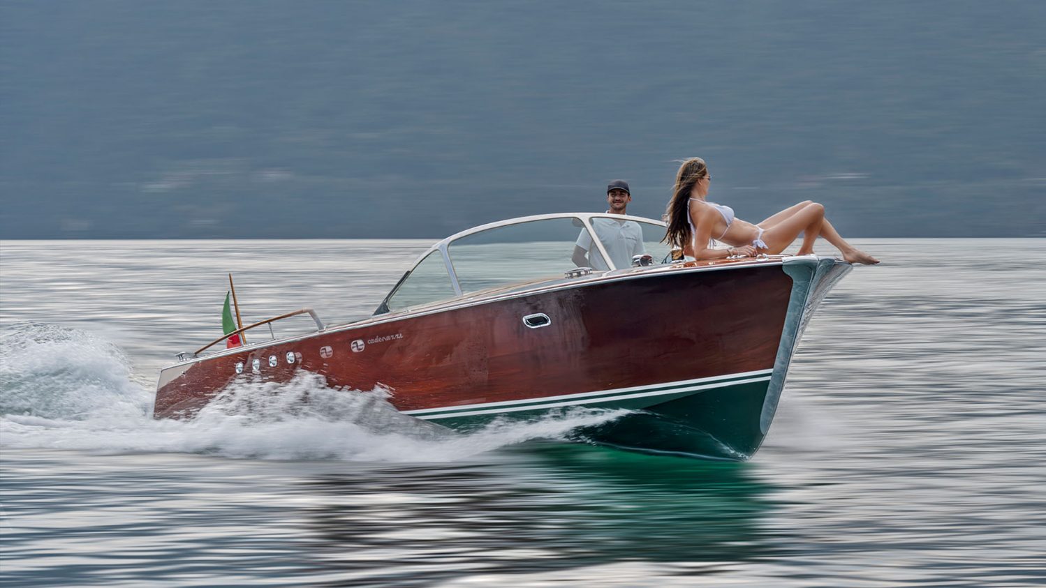 Luxury boat on Lake Como