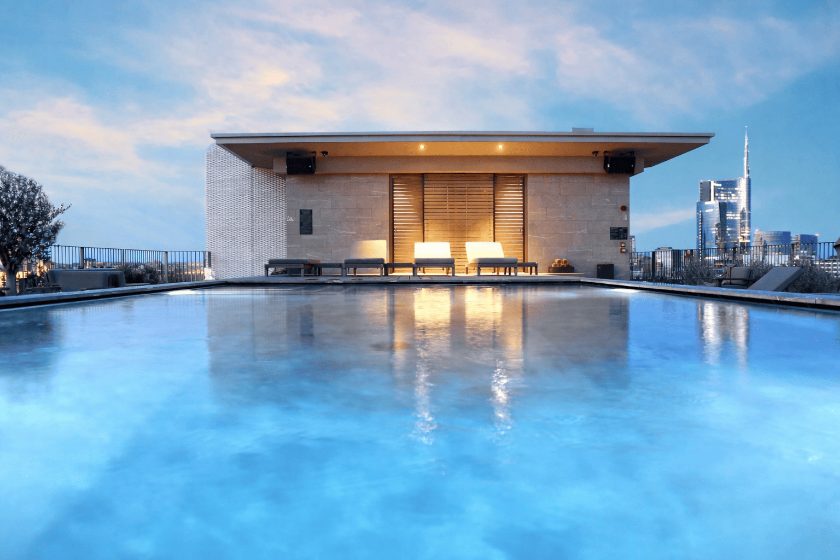 VIU Hotel Milan rooftop pool